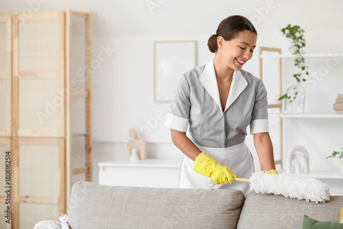 Female janitor with pp-dust...