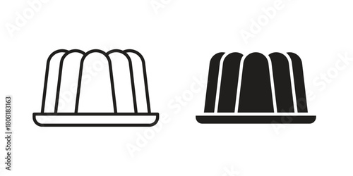 Jelly icon symbols. app and web UI solid and line icon, EPS10