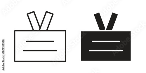 Lanyard icon symbols. app and web UI solid and line icon, EPS10