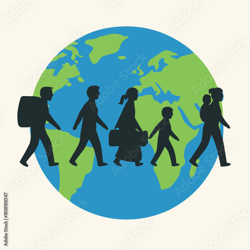 Migrant Global Movement Illustration