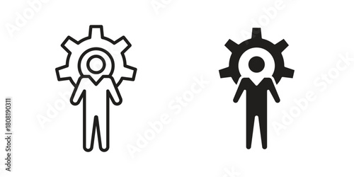 Responsible icon symbols. app and web UI solid and line icon, EPS10