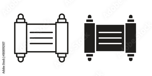Scrolls icon symbols. app and web UI solid and line icon, EPS10