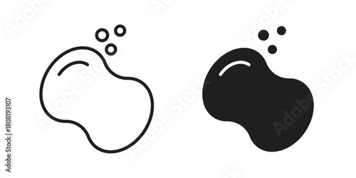 Soap bar icon symbols. app and web UI solid and line icon, EPS10
