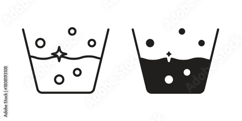 Soak icon symbols. app and web UI solid and line icon, EPS10