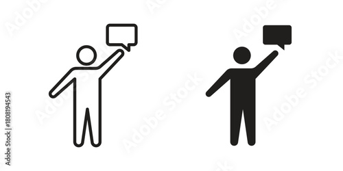 Suggestion icon symbols. app and web UI solid and line icon, EPS10