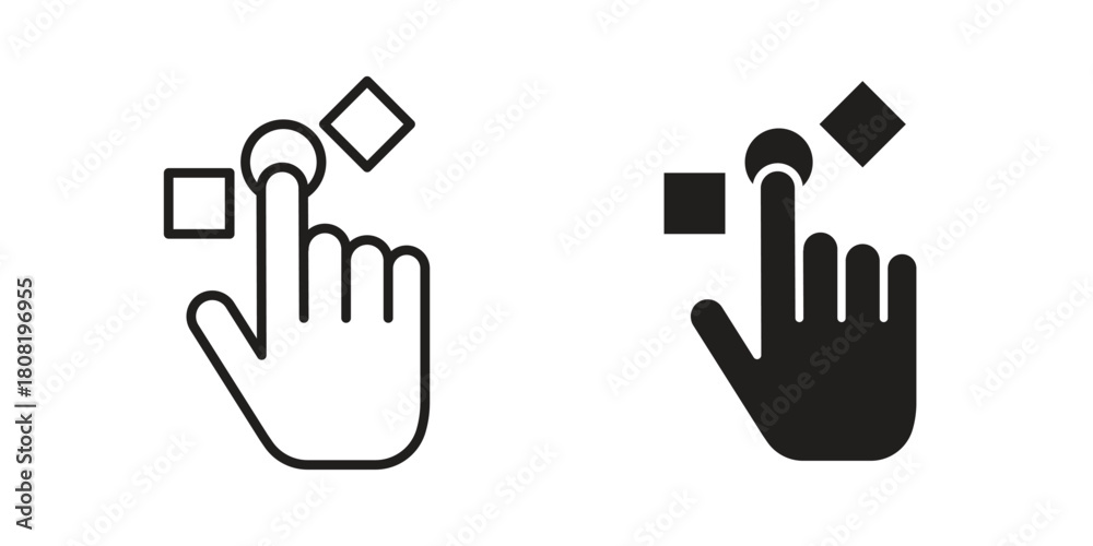 Fototapeta premium Variety icon symbols. app and web UI solid and line icon, EPS10