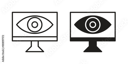 Visualization icon symbols. app and web UI solid and line icon, EPS10