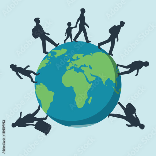 Migrant Global Movement Illustration