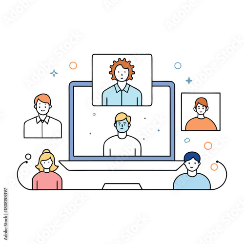 A virtual meeting where faces shine on screens, voices connect across distances, and ideas flow seamlessly in a shared digital space, keeping everyone engaged and in sync.
