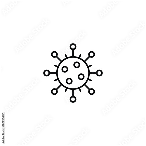 Stylized illustration of a variant mpox virus icon with multiple color options