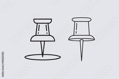 Simple vector compass icon with needle, navigation symbol icon vector art , line art, 