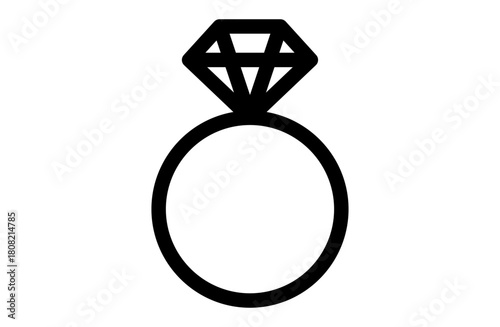 ダイヤの指輪のシンプルなベクターアイコン
