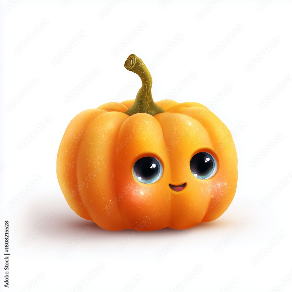 Obraz premium Joyful pumpkin character whimsical setting digital art playful environment close-up viewpoint fun concept