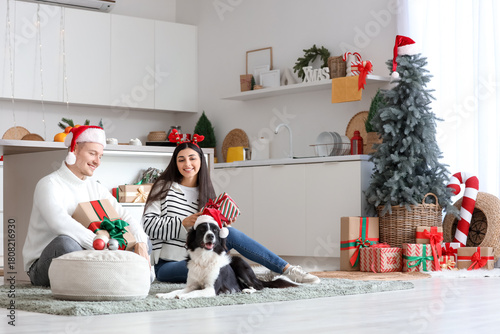 Young couple with Christmas...