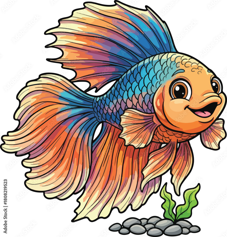 Naklejka premium Beta fish