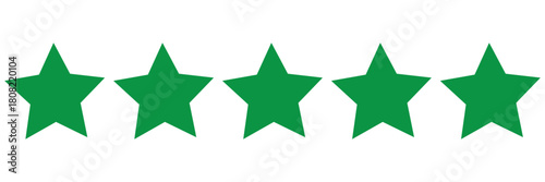 5 Stars White Light Isolated Transparent | Customer Rating | Websites Review