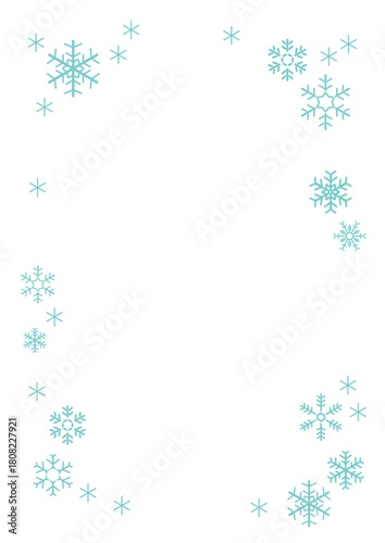 雪の結晶の背景あしらい_A版比率｜Snowflake Background (A-size Ratio)