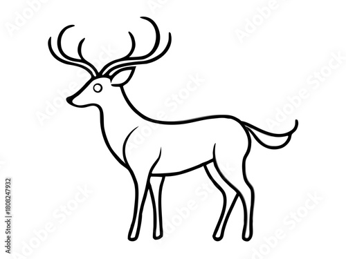 line art animals chrismas 