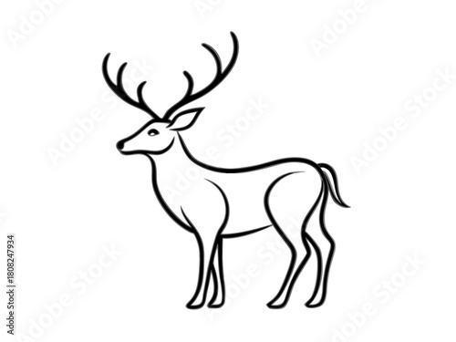 line art animals chrismas 