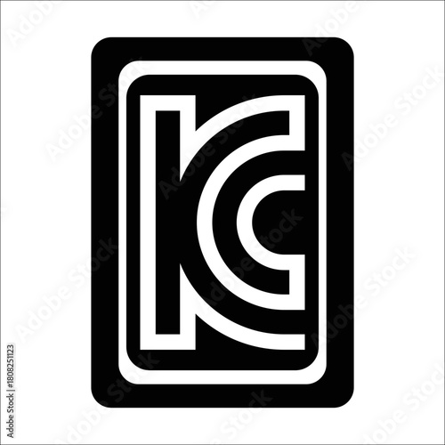 Kc mark certification label Vector