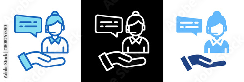 Customer Support tripplestyle icon