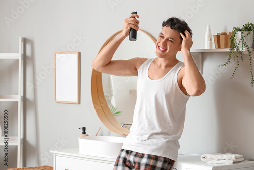 Handsome young happy man sp...