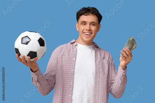 Happy young man with money ...