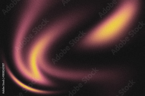 Abstract Aura Swirls of Pink and Yellow Light on a Dark Background - Digital Art
