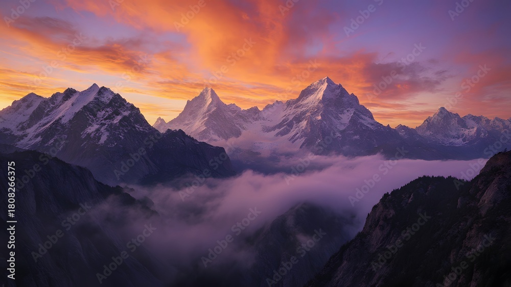 Obraz premium sunrise in the mountains