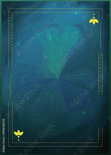 占い・宇宙・空をイメージした不思議なカード・背景イラスト素材