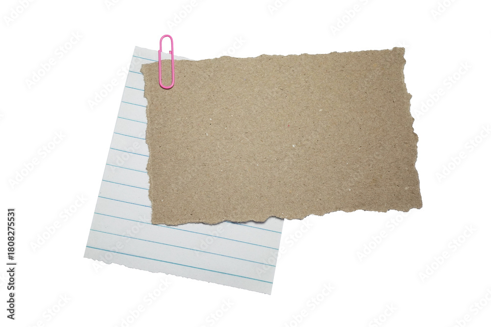 Fototapeta premium Recycled Paper Layered on Notebook Paper