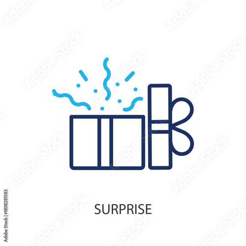 Surprise thin line icons. Original vector illustration.