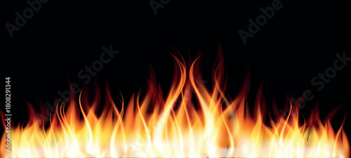 fire on black background