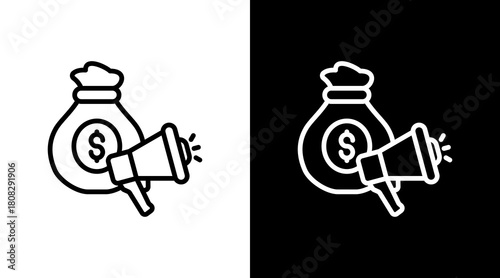 Advertising Budget With Icon Set Design