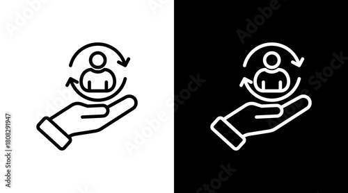 Customer Retention With Icon Set Design