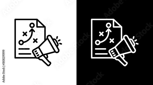 Marketing Plan With Icon Set Design