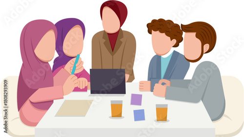 Business Meeting With Diverse Team