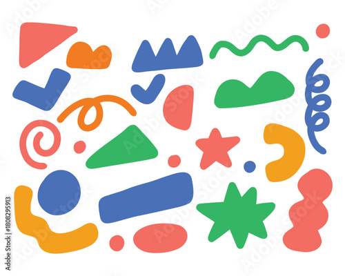 Hand drawn abstract shaper vector background