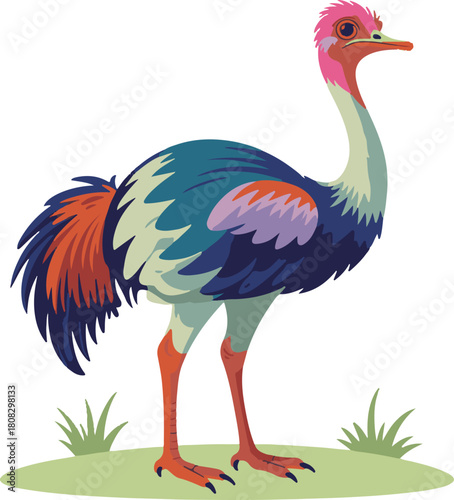 illustration of a cartoon stork