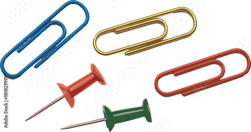 paper clips on white background