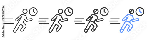 The Ultimate performance Styles with Variations Line of icon set vector illustration