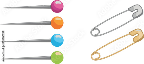 set of colorful paper scissors