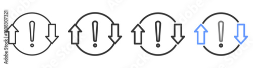 The Ultimate priority Styles with Variations Line of icon set vector illustration