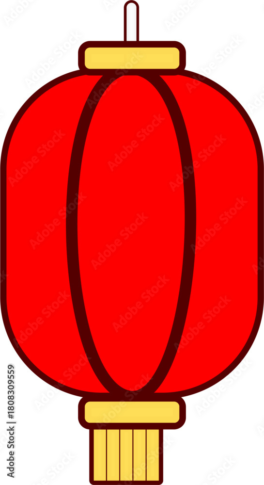 Obraz premium Vibrant Chinese New Year Lantern Vector: Asia Festival & Celebration Icon