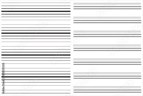 A pattern of numerous horizontal lines varying in length and darkness