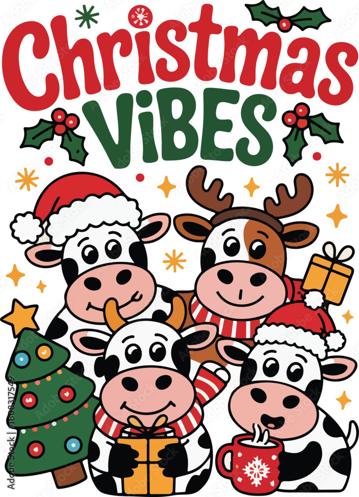 Fototapeta premium holly jolly christmas vibes