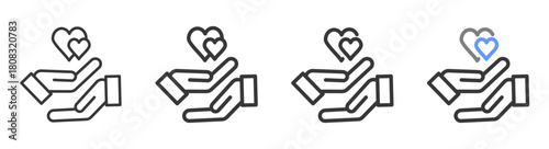 The Ultimate responsibility Styles with Variations Line of icon set vector illustration