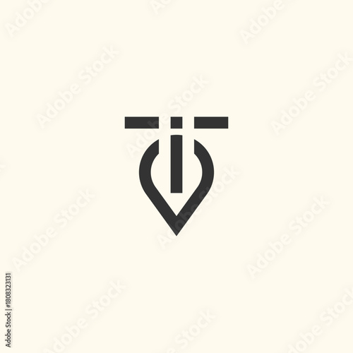 Initials TI as a pin point map