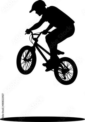 silhouette of a man Bmx Rider