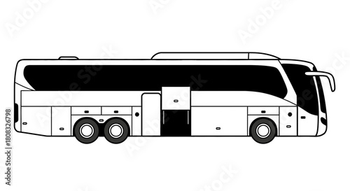 White and blue tour bus transportation vehicle travel design stock